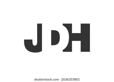 JDH logo design. Initial letter J D H bold font style for tech startups, consulting, corporate branding. Creative company name, headlines typography identity, trendy logotype. Vector illustration.