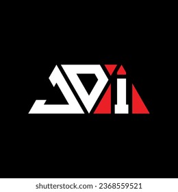 JDI triangle letter logo design with triangle shape. JDI triangle logo design monogram. JDI triangle vector logo template with red color. JDI triangular logo Simple, Elegant, and Luxurious design.