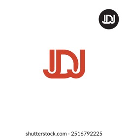 Diseño de monograma de letra de logotipo JDJ