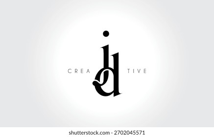 JDjd Elegant Serif Monogram Logo – Luxury Lowercase Typographic Lettermark for Modern Branding