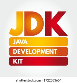 JDK - Java Development Kit acronym, technology concept background