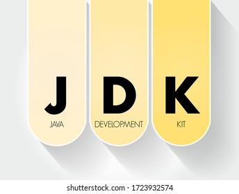 JDK - Java Development Kit acronym, technology concept background