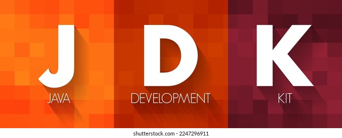 JDK - Java Development Kit acronym, technology concept background