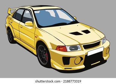 Jdm Car Illustration Vector Design