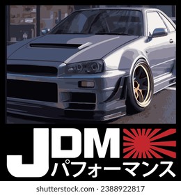 JDM Car realistic jdm car sticker (performance)