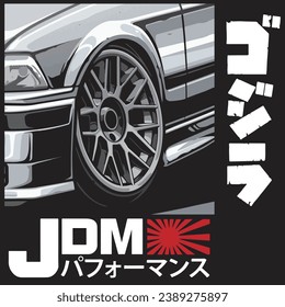 JDM Car Sticker Rims Car Vector JDM (Performance and monster)