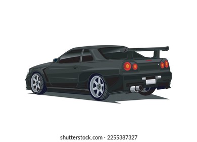 JDM CAR VECTOR ILLUSTRATION ellement