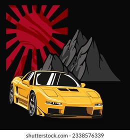 JDM car vector illustration, Car vectors are very cool for car lovers and Simple Design Template