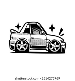 JDM car vector, perfect for custom car lovers and for printing