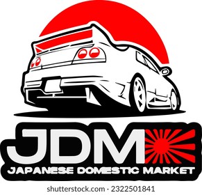 JDM icon car vector, Sport car vector illustration, Car vectors are very cool for car lovers