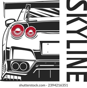 JDM icon. Skyline Car Vector. Car vectors are very cool for car lovers