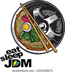 JDM Sticker Eat Sleep JDM pegatina a los amantes del coche