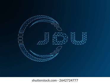 JDP low poly letter logo vector design. JDP lower poly logo design. Low poly logo.