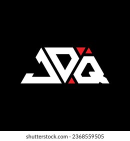 JDQ triangle letter logo design with triangle shape. JDQ triangle logo design monogram. JDQ triangle vector logo template with red color. JDQ triangular logo Simple, Elegant, and Luxurious design.