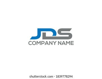 JDS Letter Logo Design with Creative Modern initial icon template