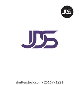 Diseño de monograma de letra de logotipo JDS