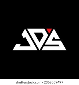 JDS triangle letter logo design with triangle shape. JDS triangle logo design monogram. JDS triangle vector logo template with red color. JDS triangular logo Simple, Elegant, and Luxurious design.