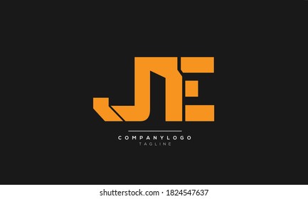 JE abstract initials monogram letter text alphabet logo design