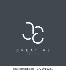 JE Abstract Monogram Logo Design. This logo is designed with a combination of two line letters J and E