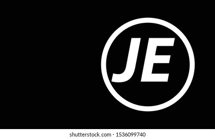 JE abstract vector logo monogram template