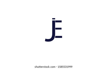 JE abstract vector logo monogram template