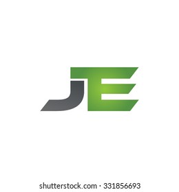 JE company linked letter logo green