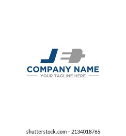 JE creative initial logo design template