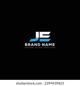  JE creative initials letter logo design. JE icon design. J E