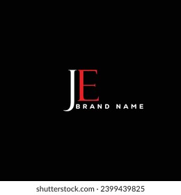  JE creative initials letter logo design. JE icon design. J E