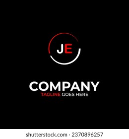 JE creative modern letters logo design template