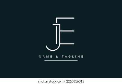 JE or EJ Abstract initial monogram letter alphabet logo