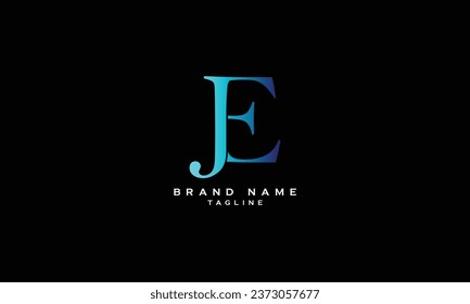 JE, EJ, Abstract initial monogram letter alphabet logo design