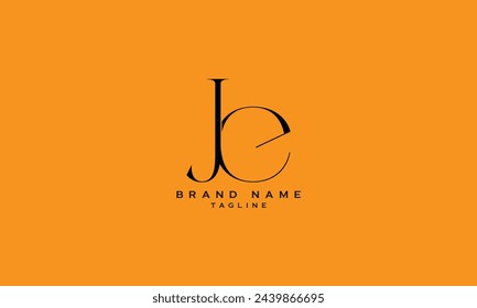 JE, EJ, Abstract initial monogram letter alphabet logo design