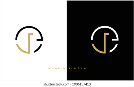 JE ,EJ Abstract Letters logo monogram