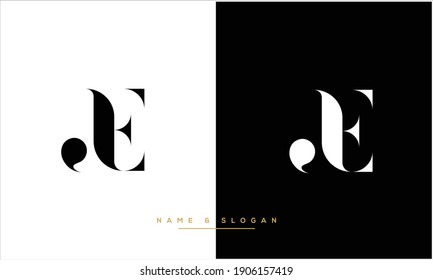 JE ,EJ Abstract Letters logo monogram