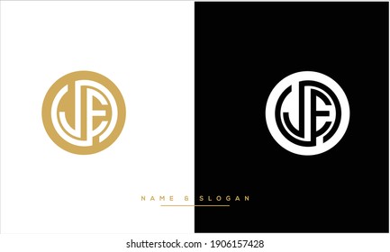 JE ,EJ Abstract Letters logo monogram