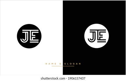 JE ,EJ Abstract Letters logo monogram