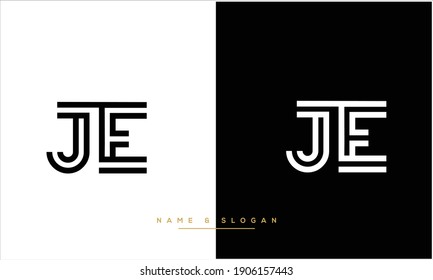 JE ,EJ Abstract Letters logo monogram