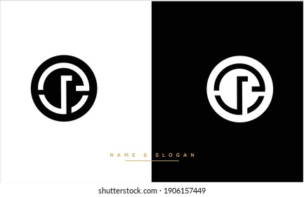 JE ,EJ Abstract Letters logo monogram