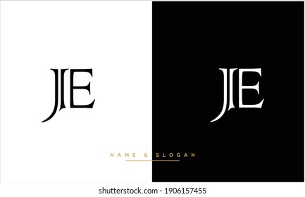 JE ,EJ Abstract Letters logo monogram