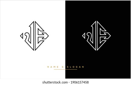 JE ,EJ Abstract Letters logo monogram