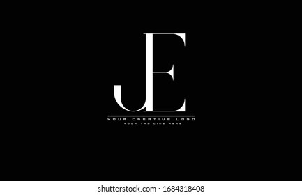 JE EJ abstract vector logo monogram template