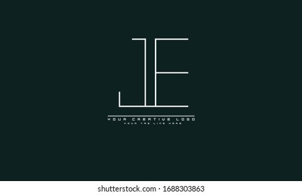 JE EJ abstract vector logo monogram template