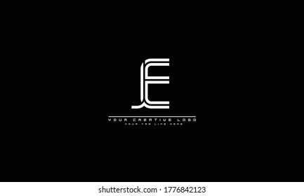 JE EJ abstract vector logo monogram template