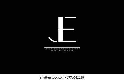 JE EJ abstract vector logo monogram template