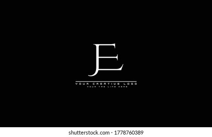 JE EJ abstract vector logo monogram template