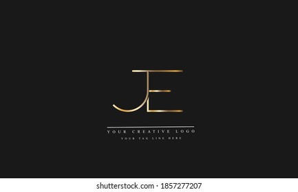 JE EJ abstract vector logo monogram template