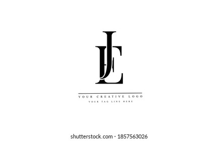 JE EJ abstract vector logo monogram template