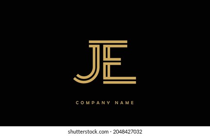 JE, EJ Alphabets Letters Logo Monogram