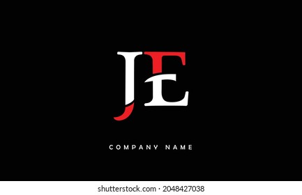 JE, EJ Alphabets Letters Logo Monogram